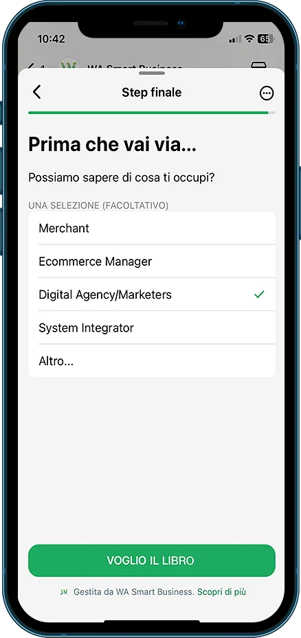 Percorso di promozione e registrazione - Step 4